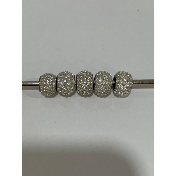 Chelsea Taylor Clear Swarovski Crystal Beads Set of 5 - Picture 1 of 6